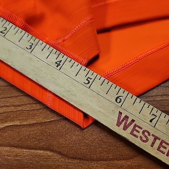 Athleta Ultimate Stash Pocket Shorts Womens Size 2X Orange 4.5" Gym Run Pull On - Picture 7 of 9